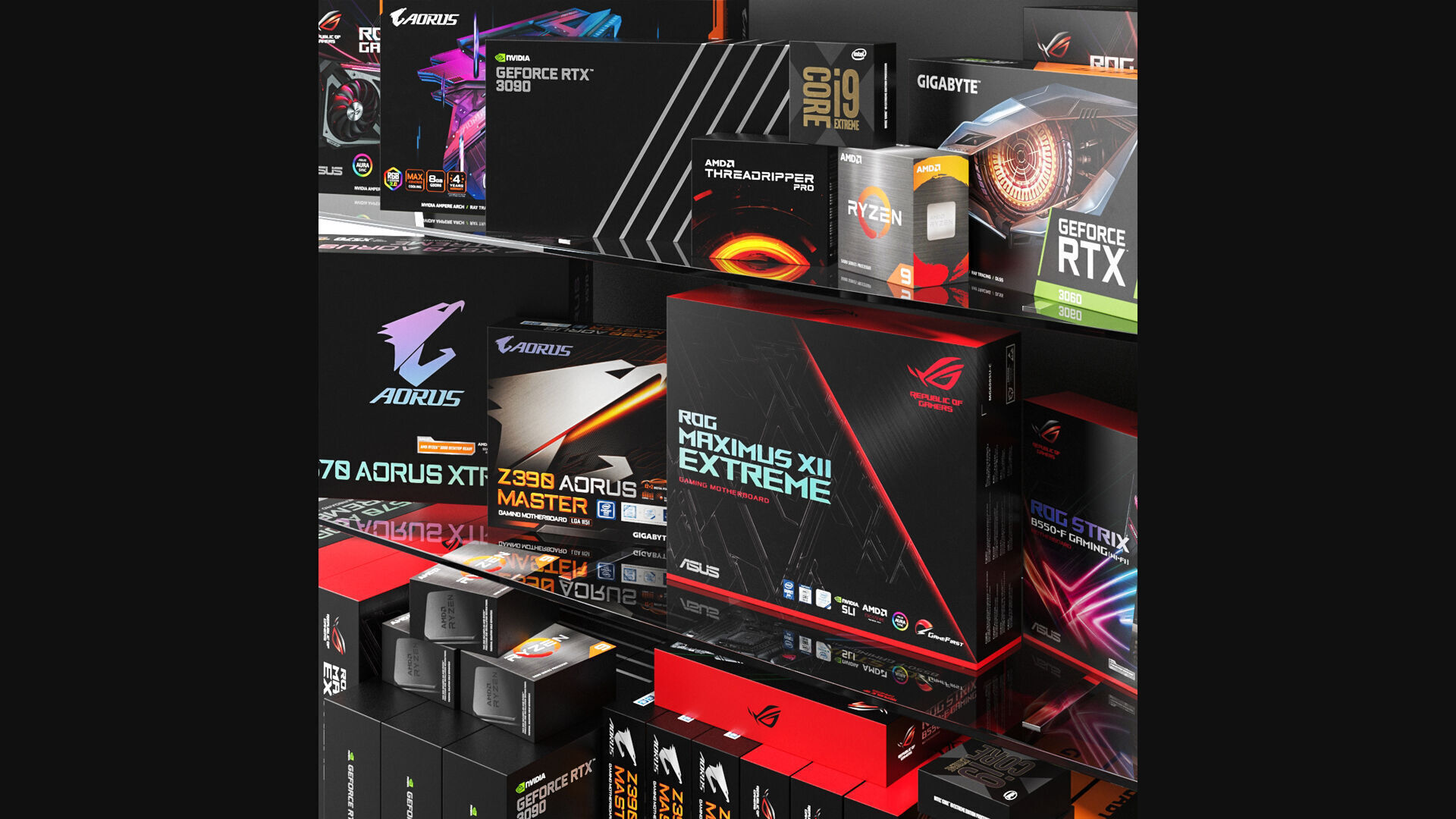 PC accessories showcase 3D model_5