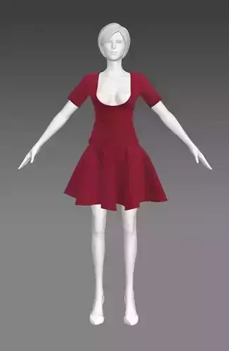 Woman Clothing A-Pose 595