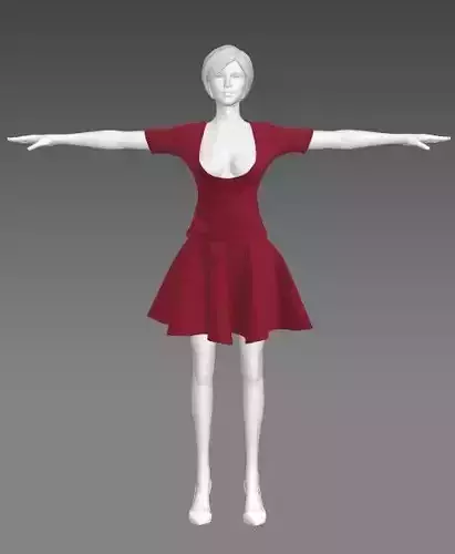 Woman Clothing T-Pose 596