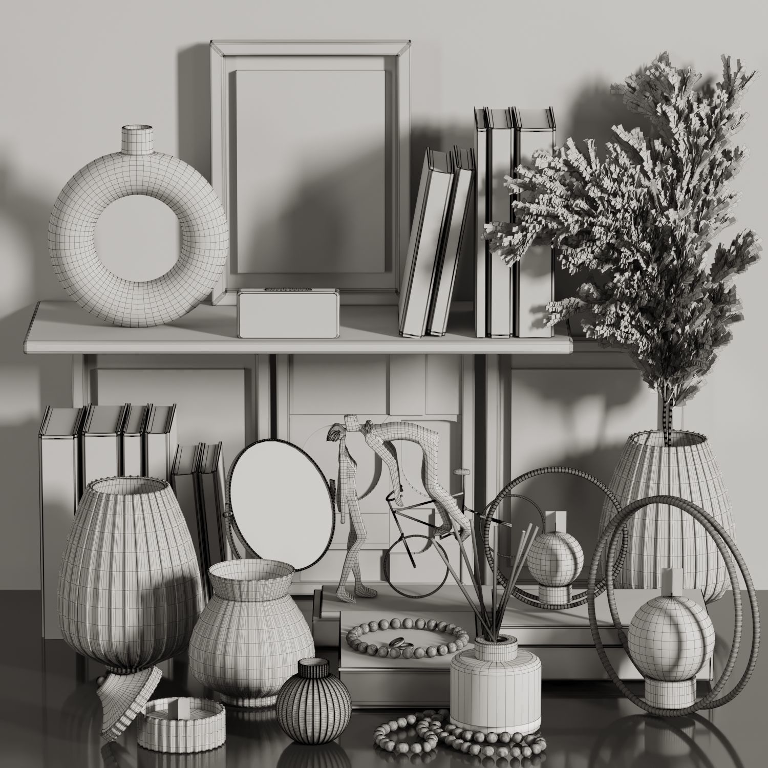 pampas decorative set 003 3D model_4