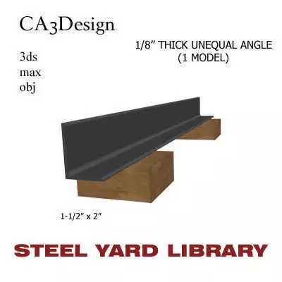 1 8in Thick Unequal Angle 3D model