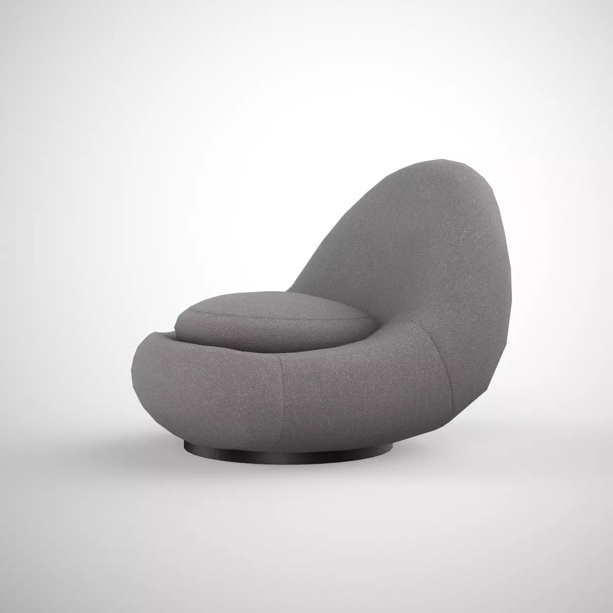 Deane Lounge Chair grey Low-poly 3D model