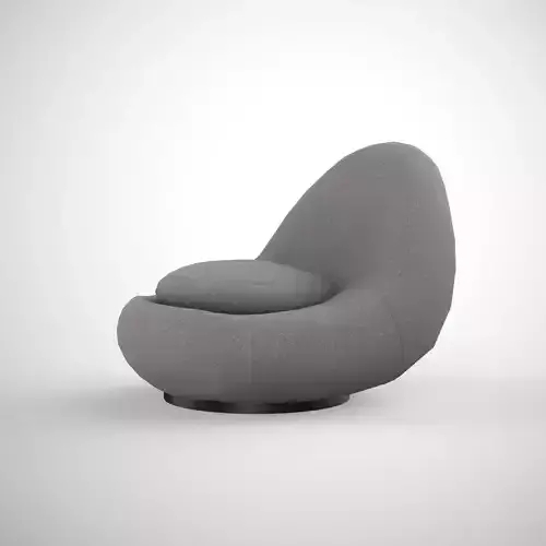 Deane Lounge Chair grey Low-poly 3D model