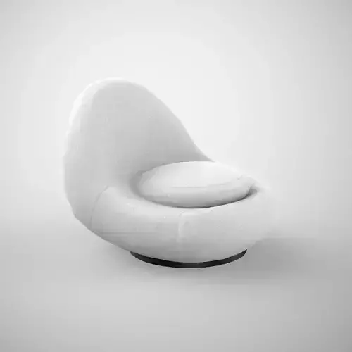 Deane Lounge Chair white Low-poly 3D model