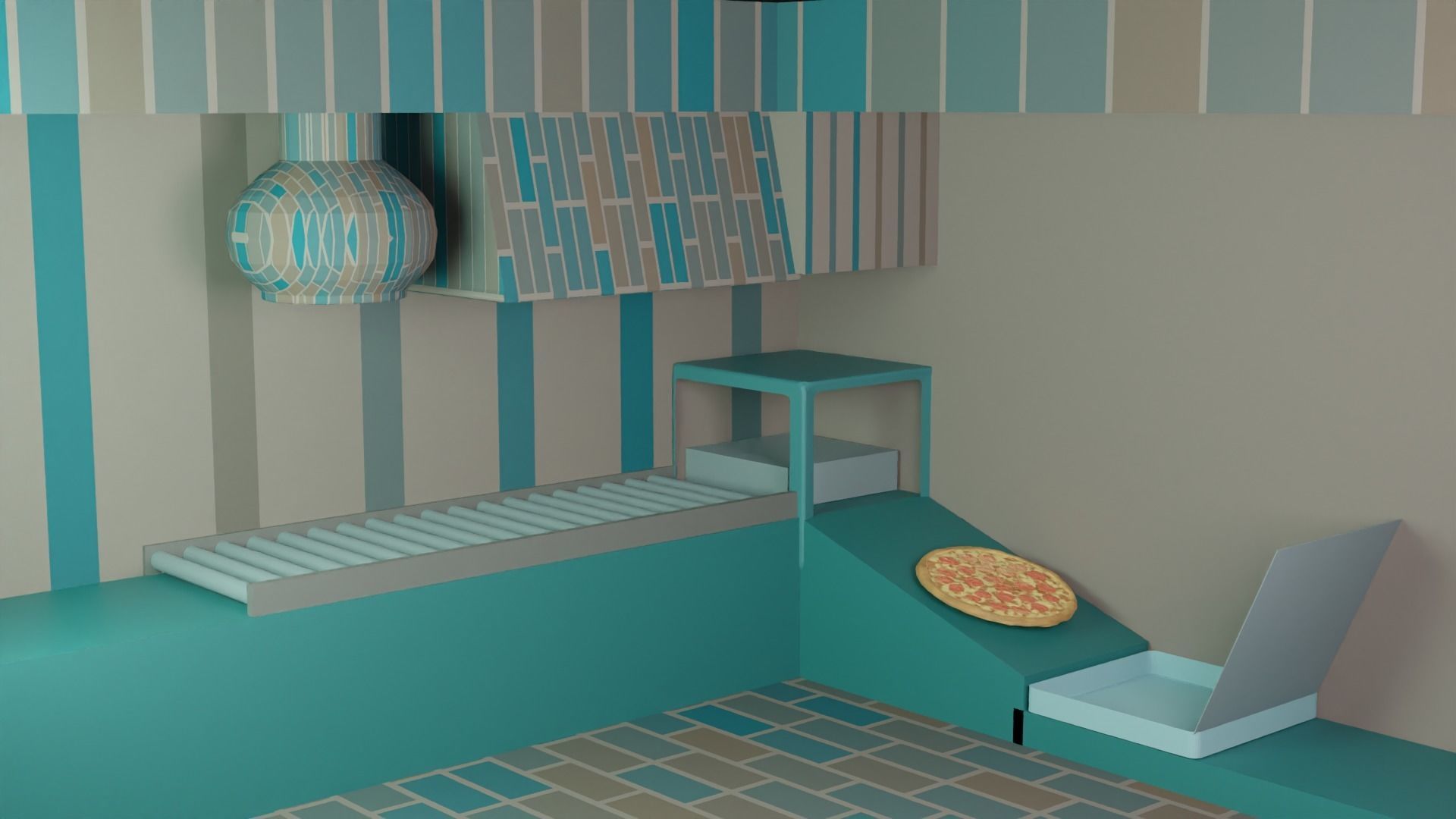 A pizza Maker 3D model_1