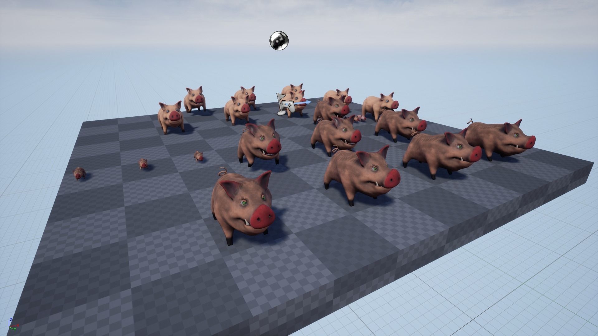 Stylized Piggy Family Low-poly 3D model_4