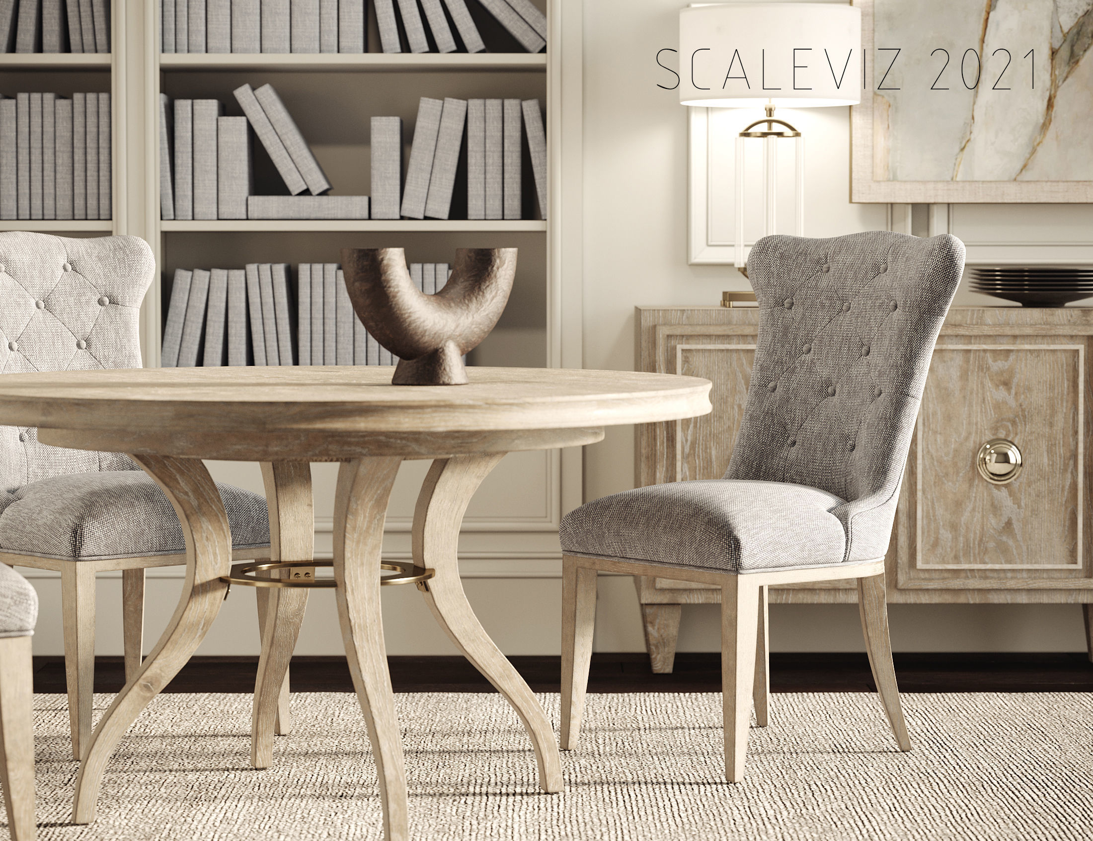 Rustic Dining Room Interior  ID297 3D model_2