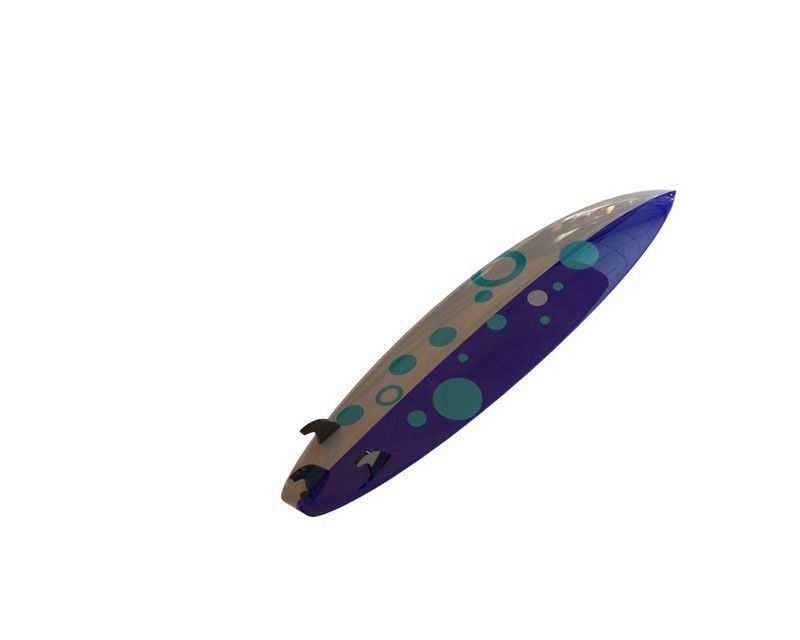Surfboard sword flying in sky Free 3D model_8