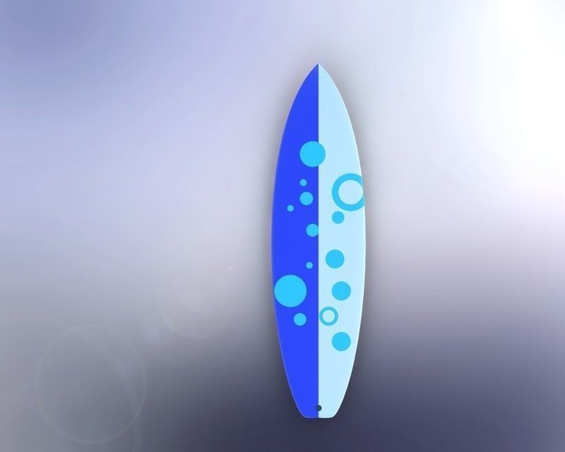 Surfboard sword flying in sky Free 3D model_11