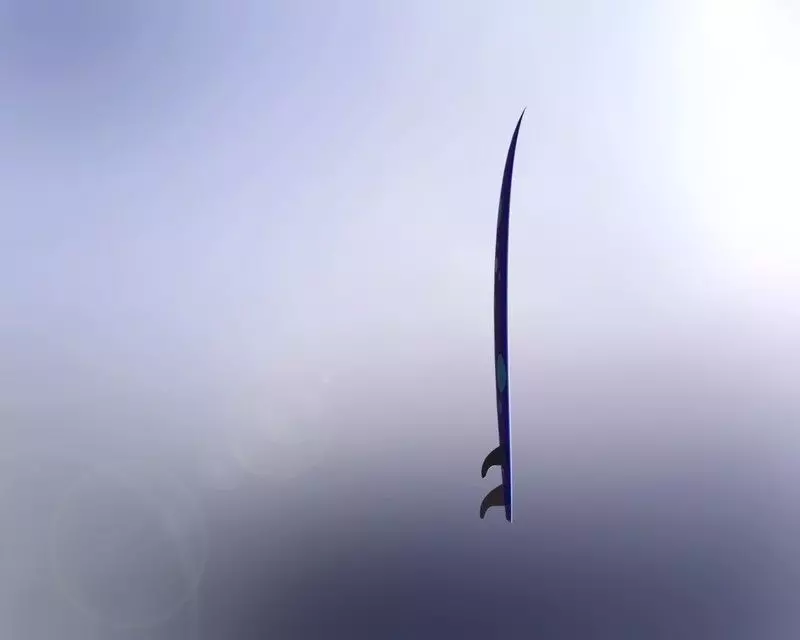 Surfboard sword flying in sky Free 3D model_0