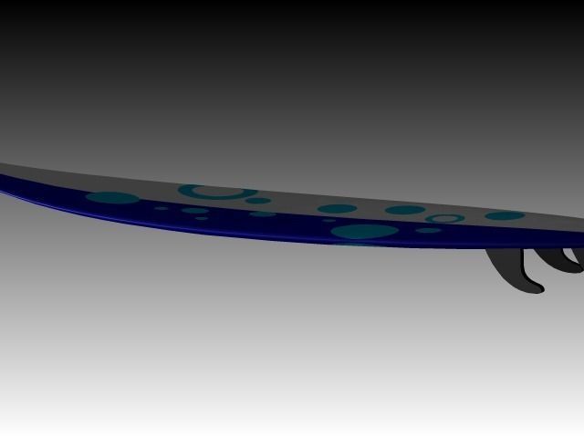 Surfboard sword flying in sky Free 3D model_13