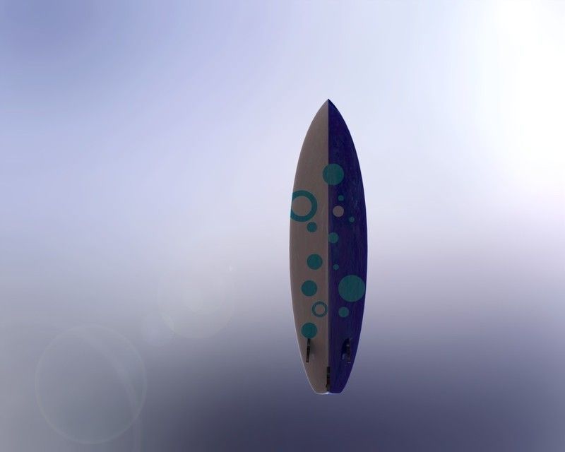 Surfboard sword flying in sky Free 3D model_6