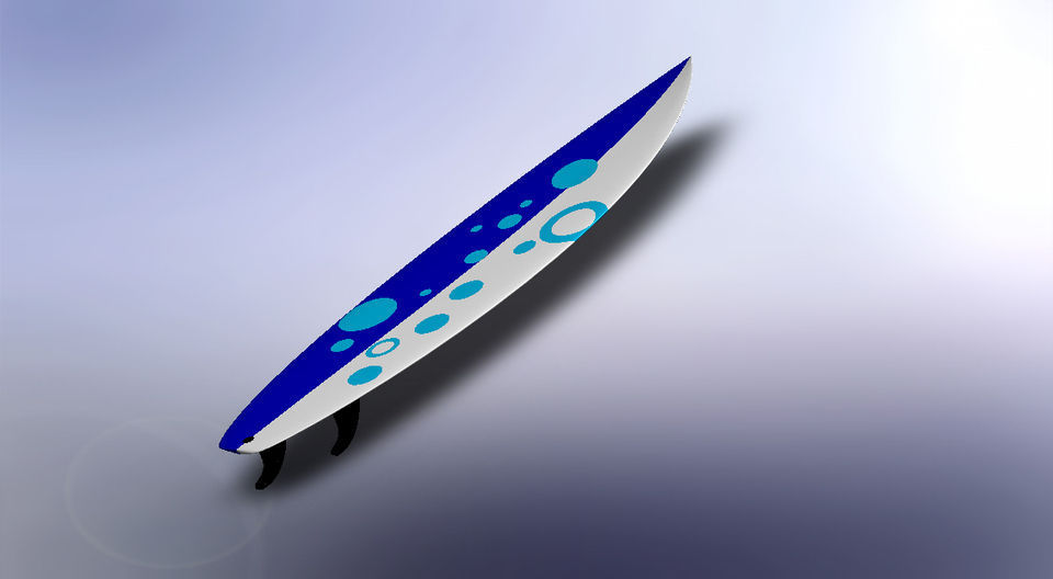 Surfboard sword flying in sky Free 3D model_3