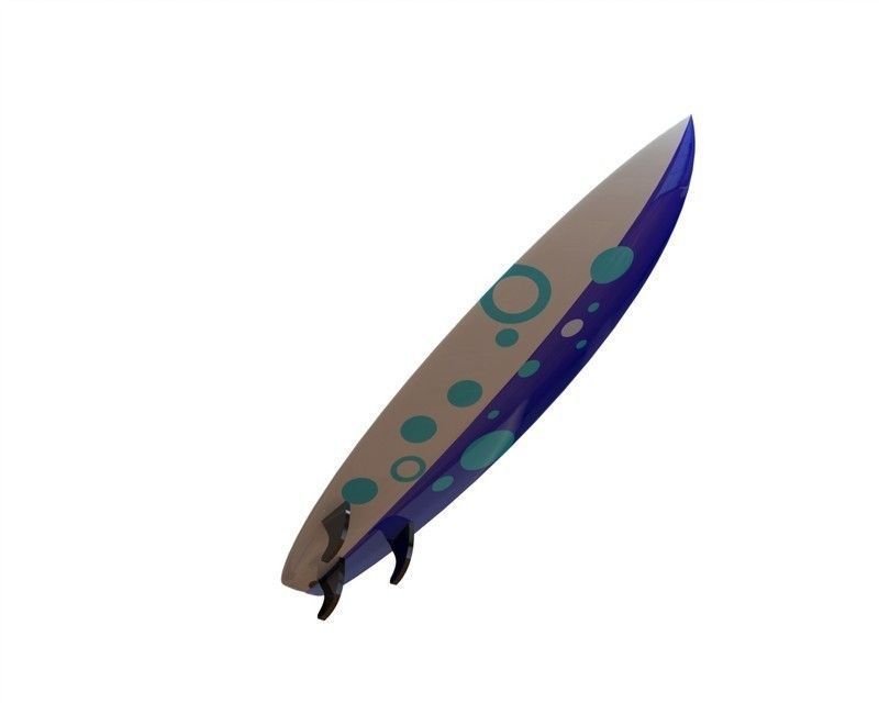 Surfboard sword flying in sky Free 3D model_12