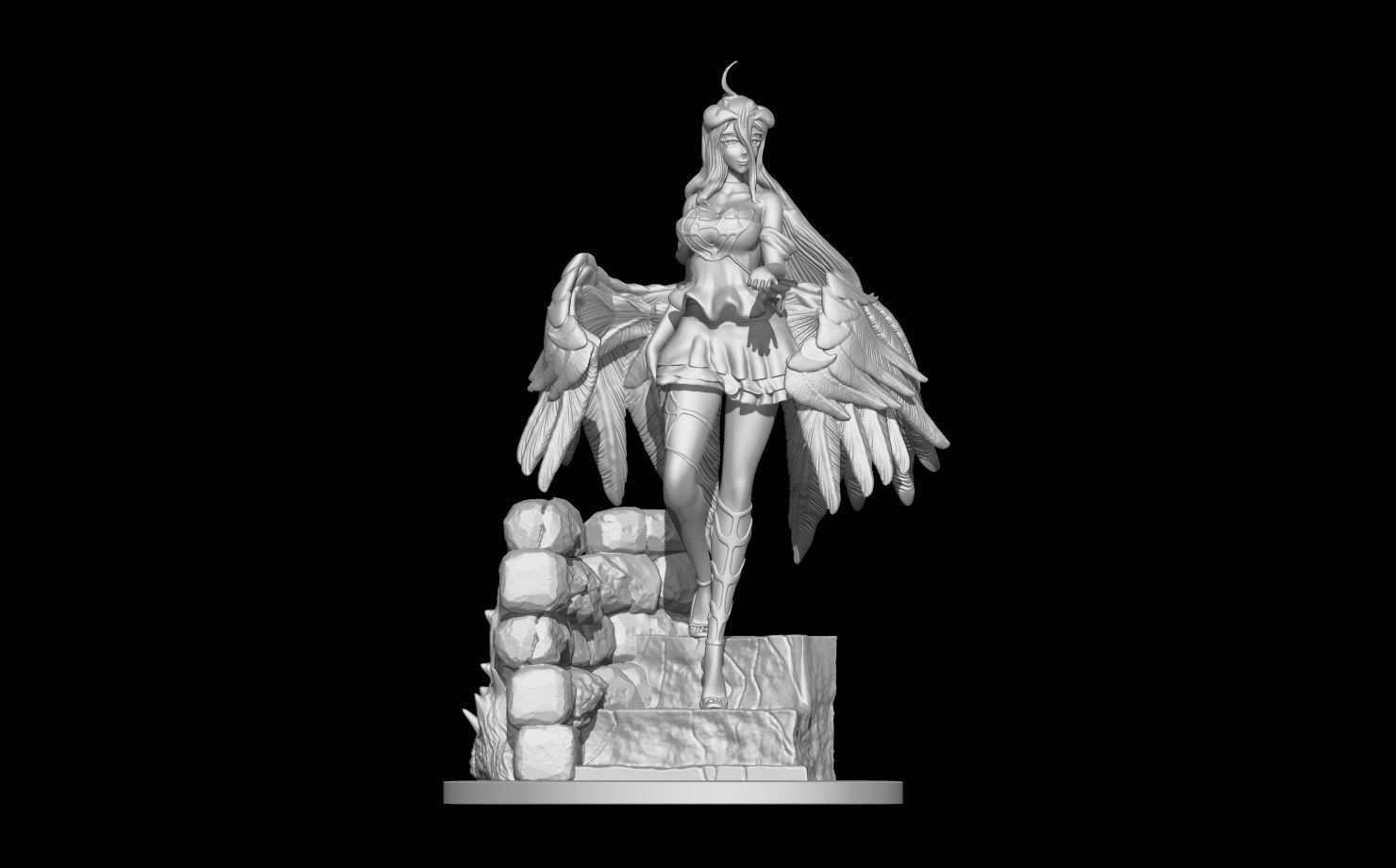 Albedo the overseer - Overlord anime version fanart 3D print model_14