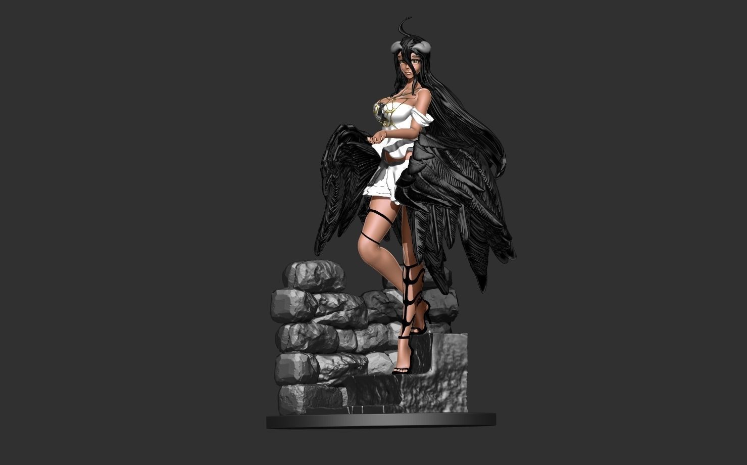 Albedo the overseer - Overlord anime version fanart 3D print model_16