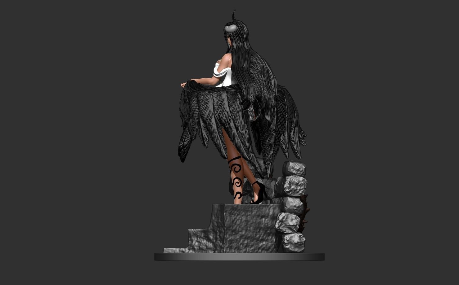Albedo the overseer - Overlord anime version fanart 3D print model_17