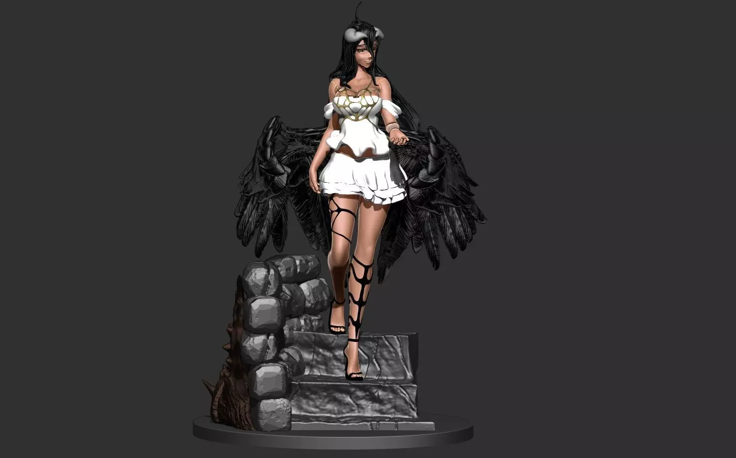 Albedo the overseer - Overlord anime version fanart 3D print model_0