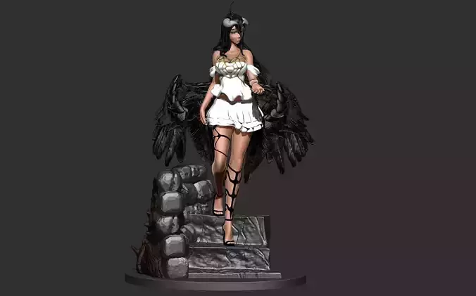 Albedo the overseer - Overlord anime version fanart 3D print model