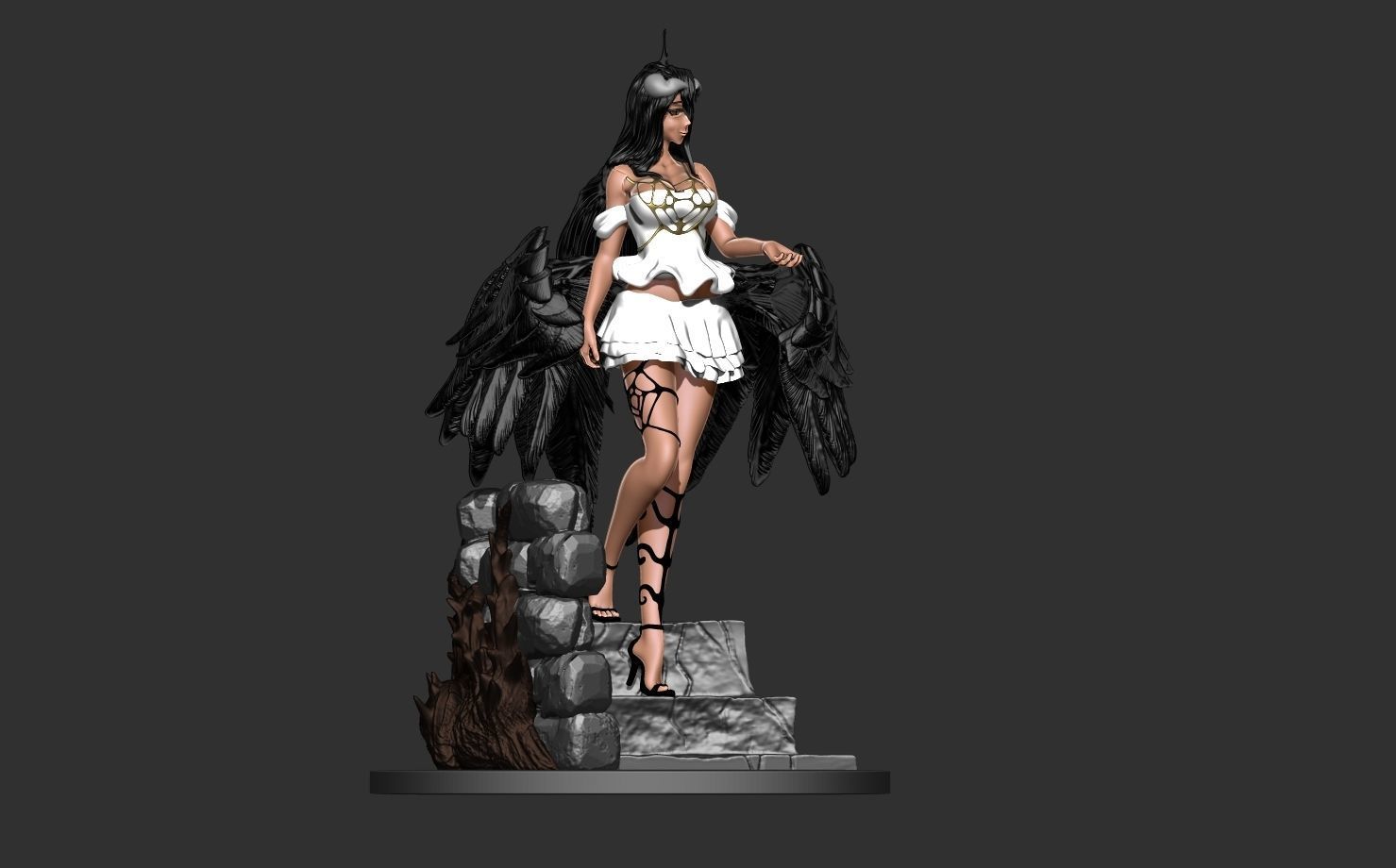 Albedo the overseer - Overlord anime version fanart 3D print model_1