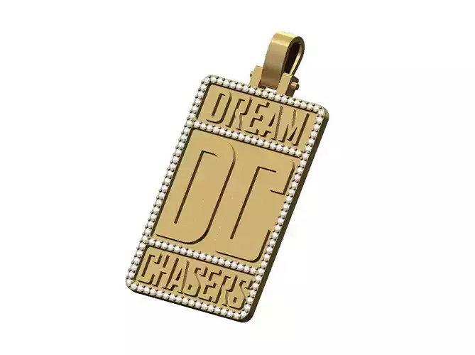 Diamond Dream chasers rectangular pendant
