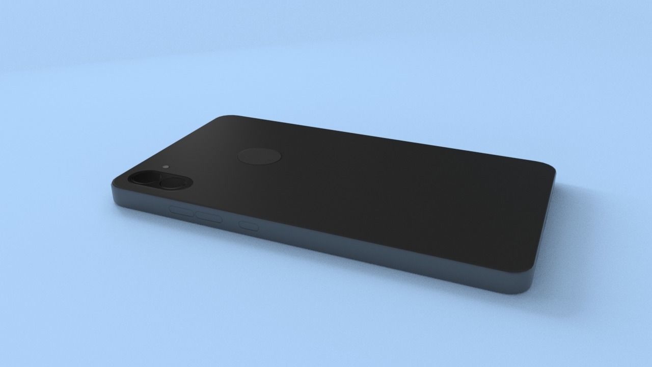 Low Poly 3D cartoon Phone Low-poly 3D model_2