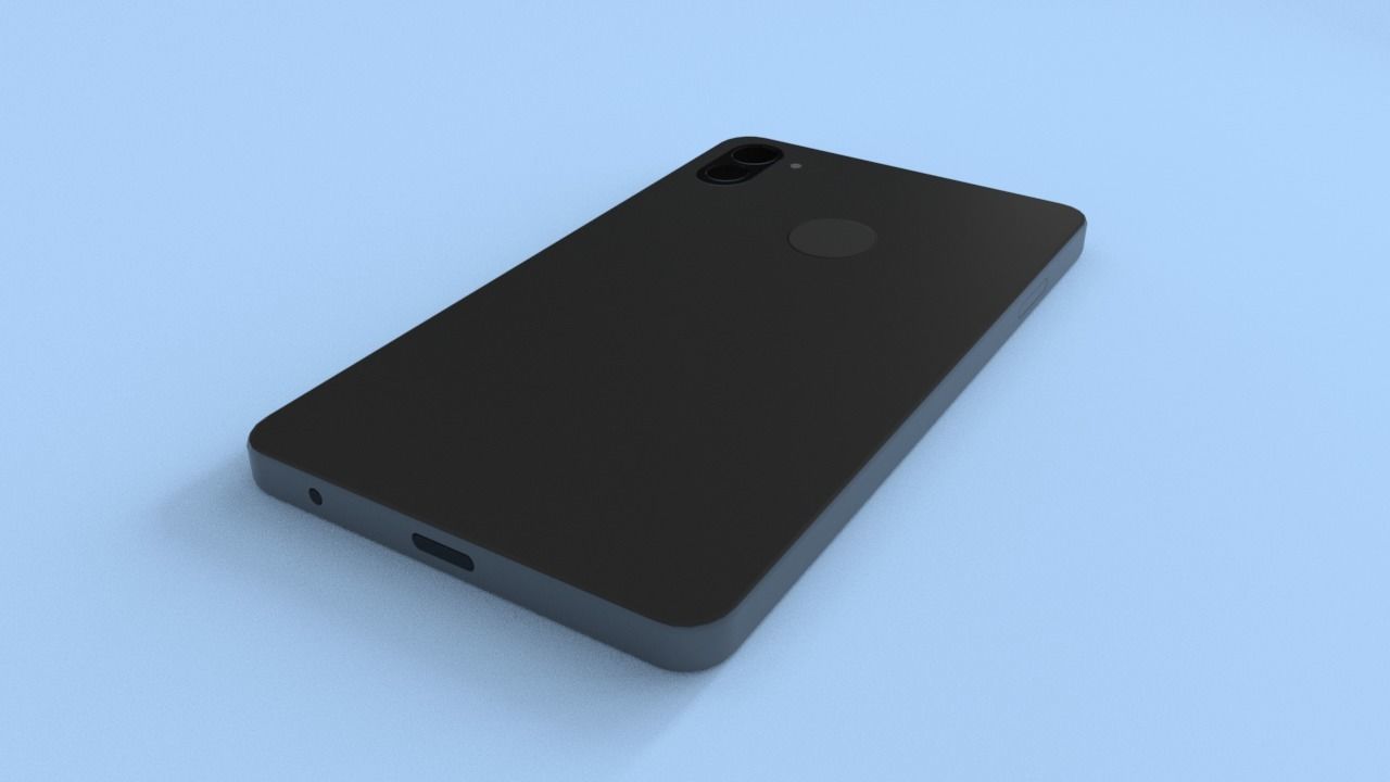 Low Poly 3D cartoon Phone Low-poly 3D model_5