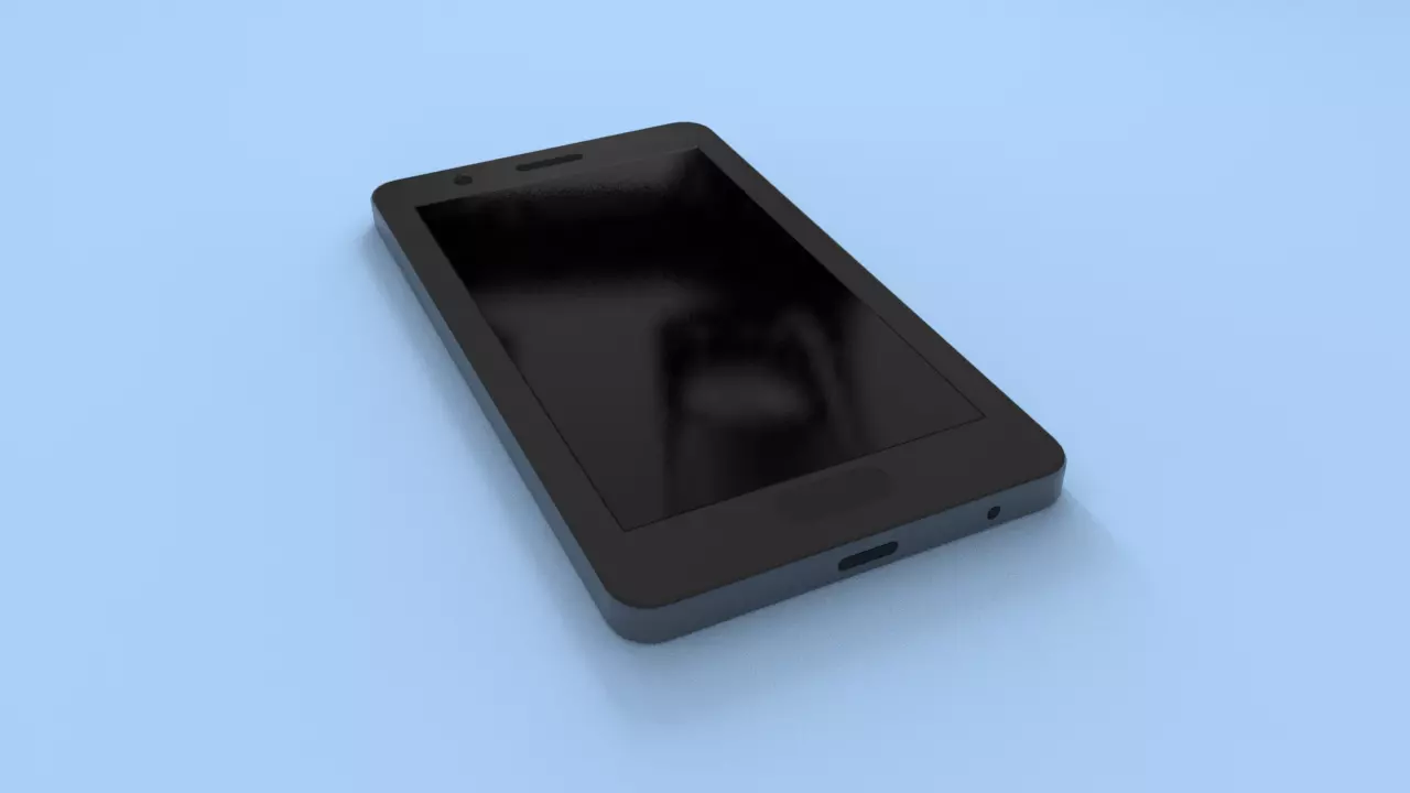 Low Poly 3D cartoon Phone Low-poly 3D model_0