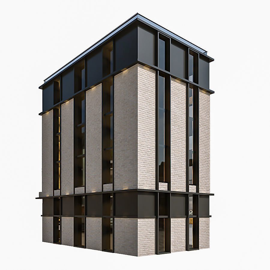 Modern Residential Building 21 3D model_4