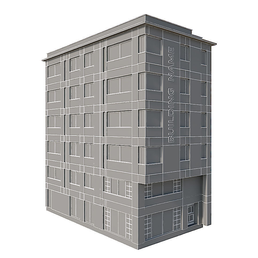 Modern Residential Building 22 3D model_8