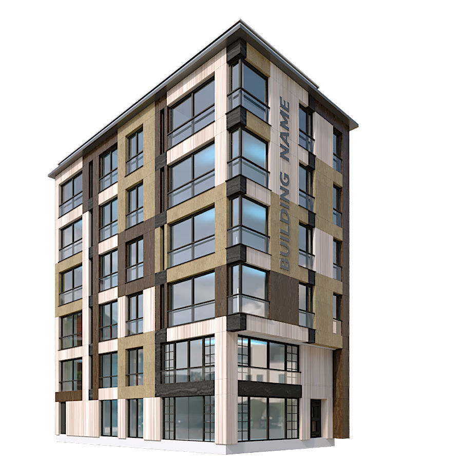 Modern Residential Building 22 3D model_1