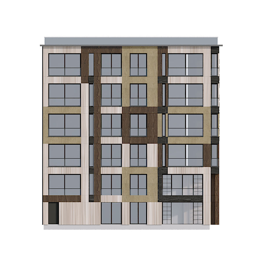 Modern Residential Building 22 3D model_6