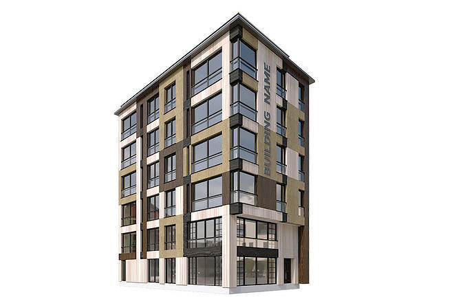 Modern Residential Building 22 3D model