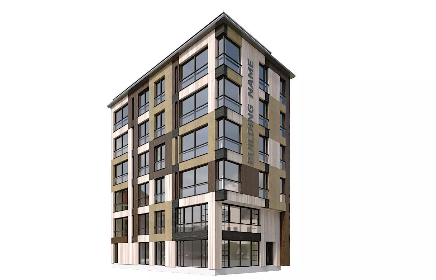 Modern Residential Building 22 3D model_0