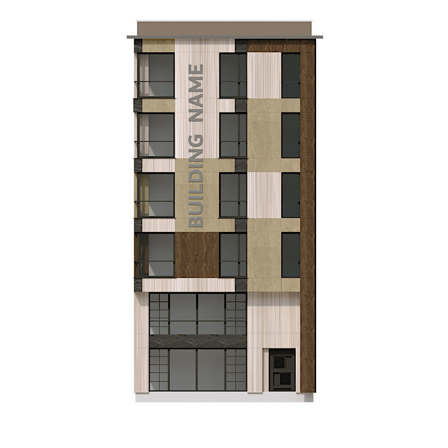 Modern Residential Building 22 3D model_7