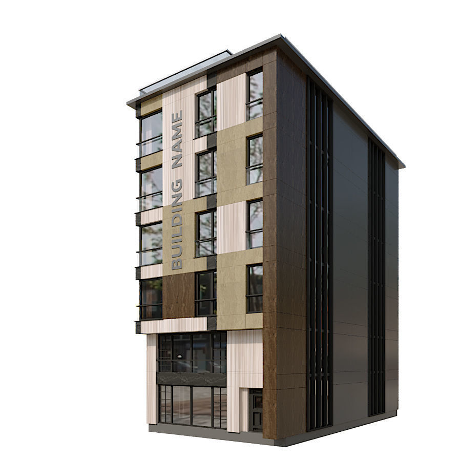 Modern Residential Building 22 3D model_4
