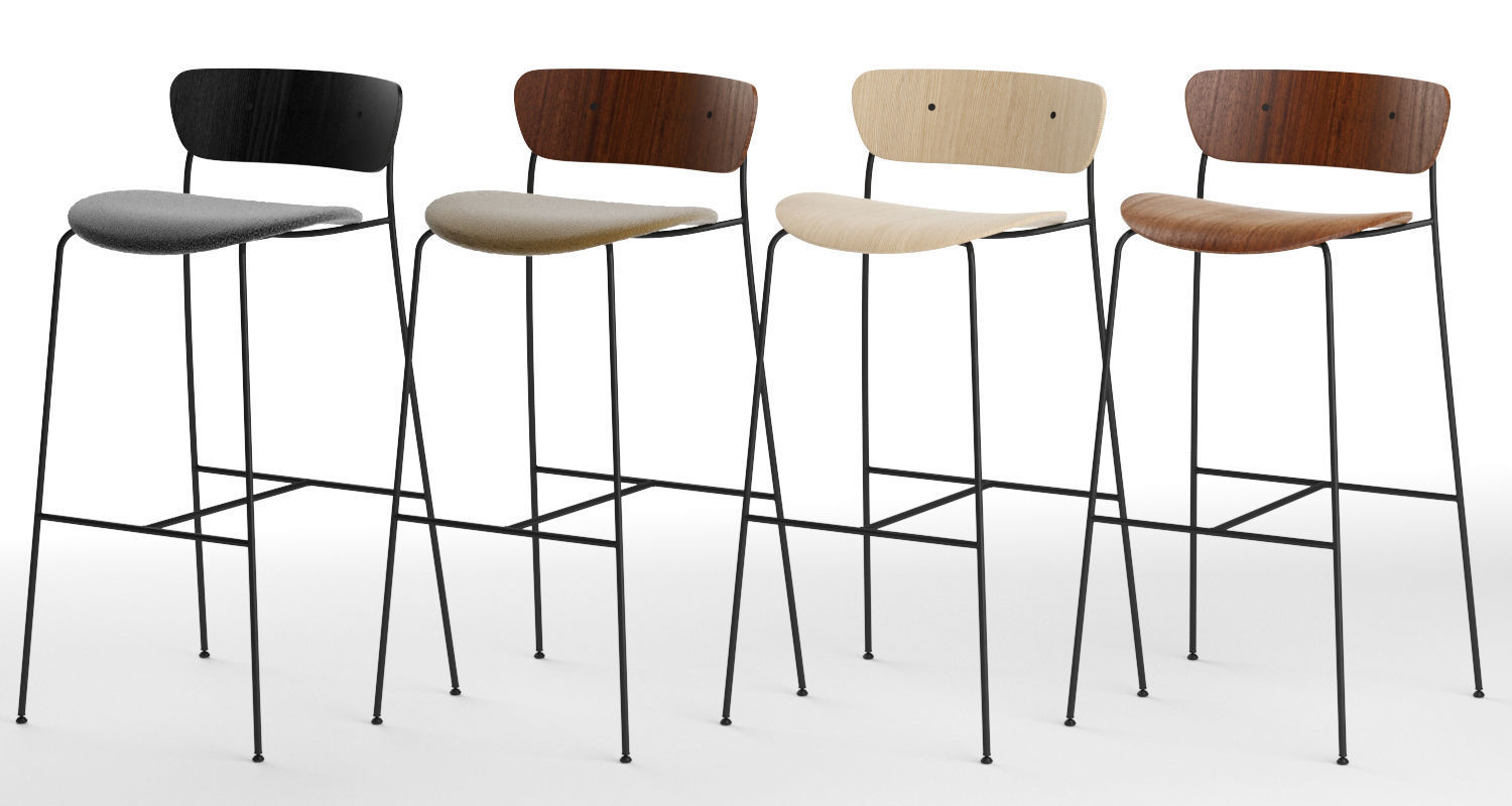 Pavilion AV7  AV9 bar stool 3D model_1