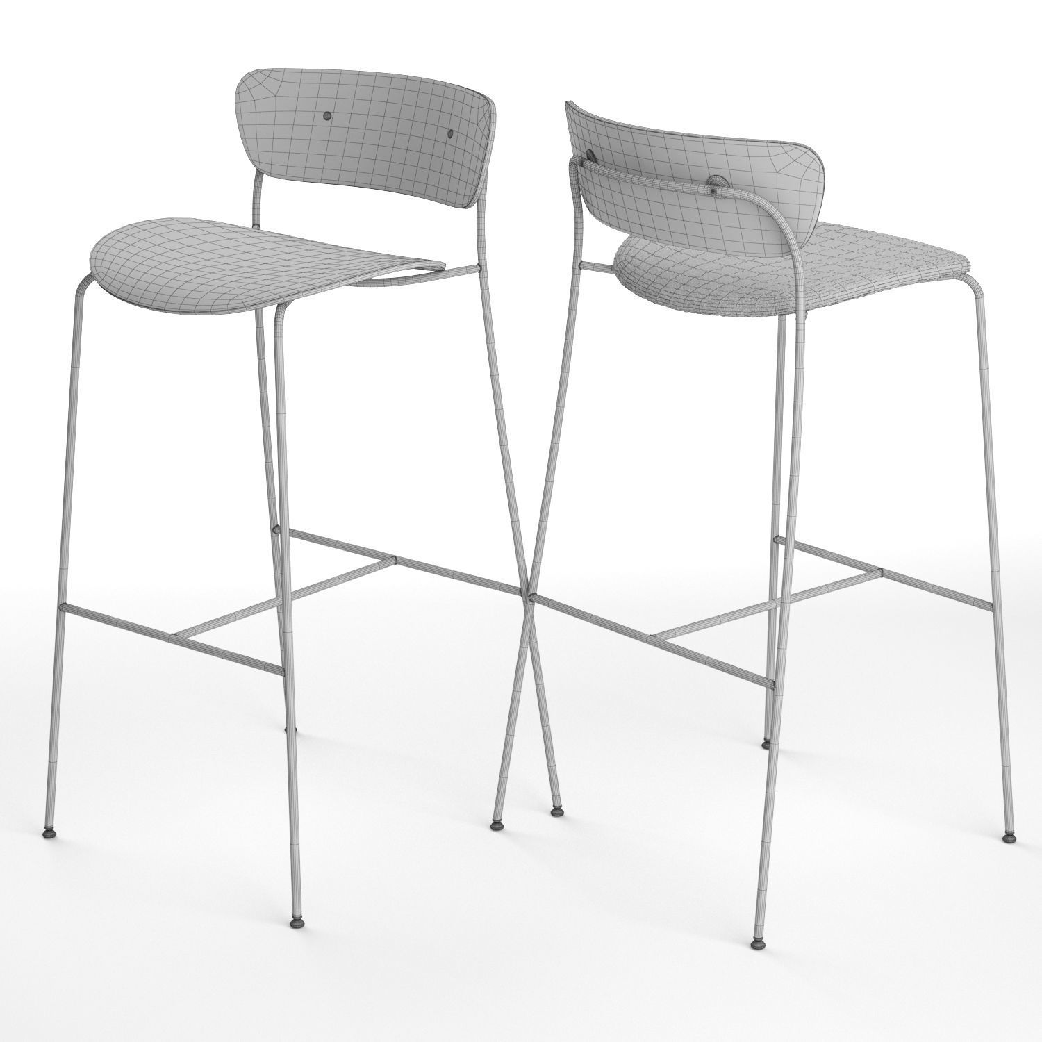Pavilion AV7  AV9 bar stool 3D model_7