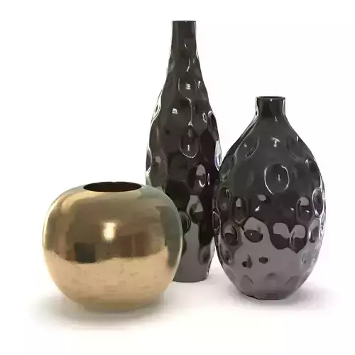 Black Vases set