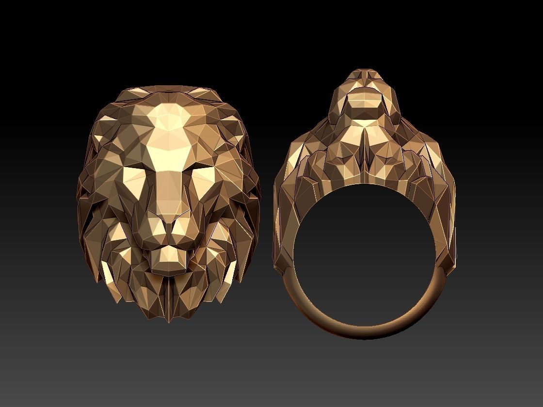 RING LION 3D print model_47