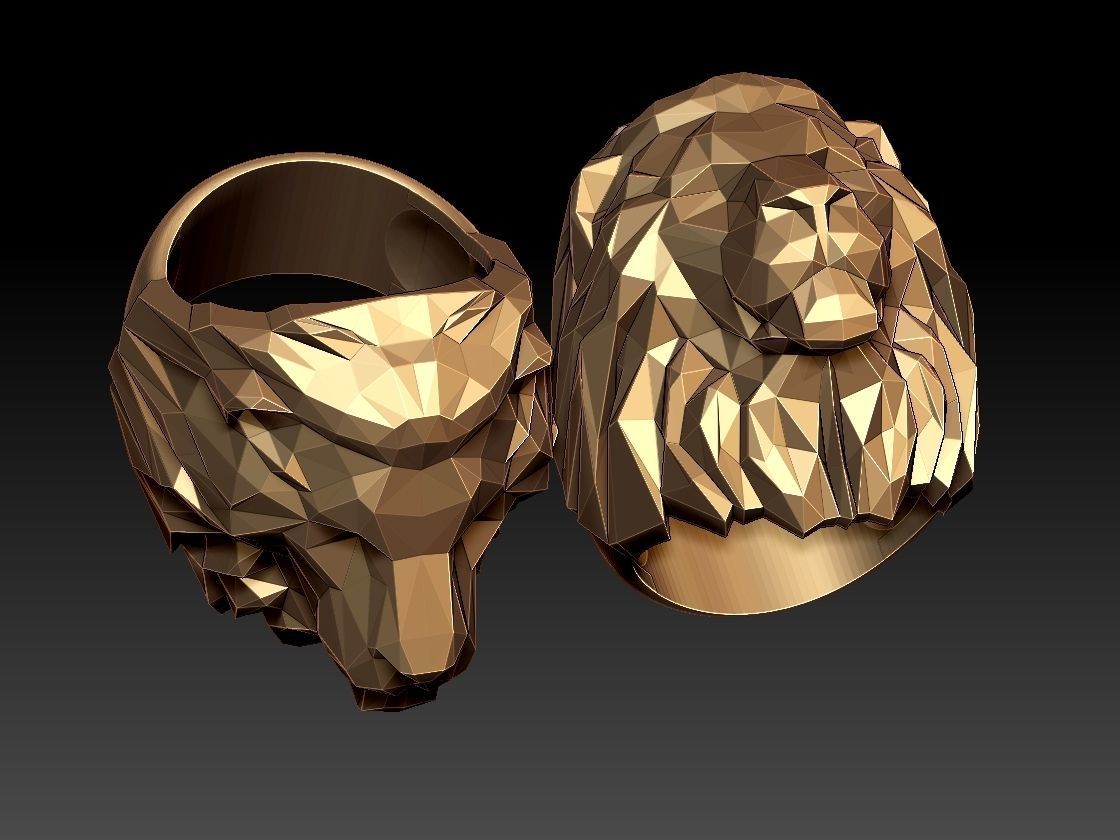 RING LION 3D print model_19