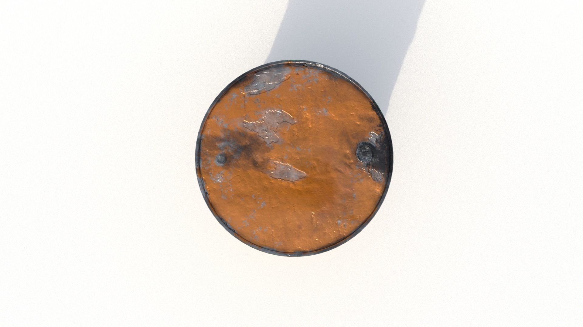 Rusty metal oil barrel 3D model_3