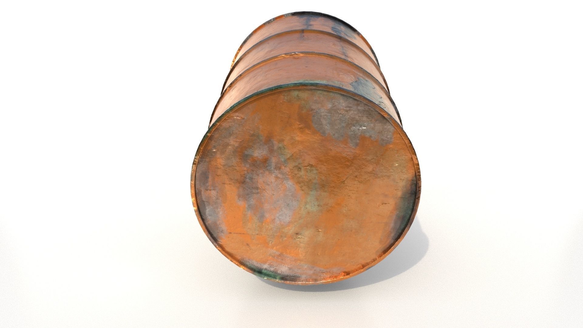 Rusty metal oil barrel 3D model_5