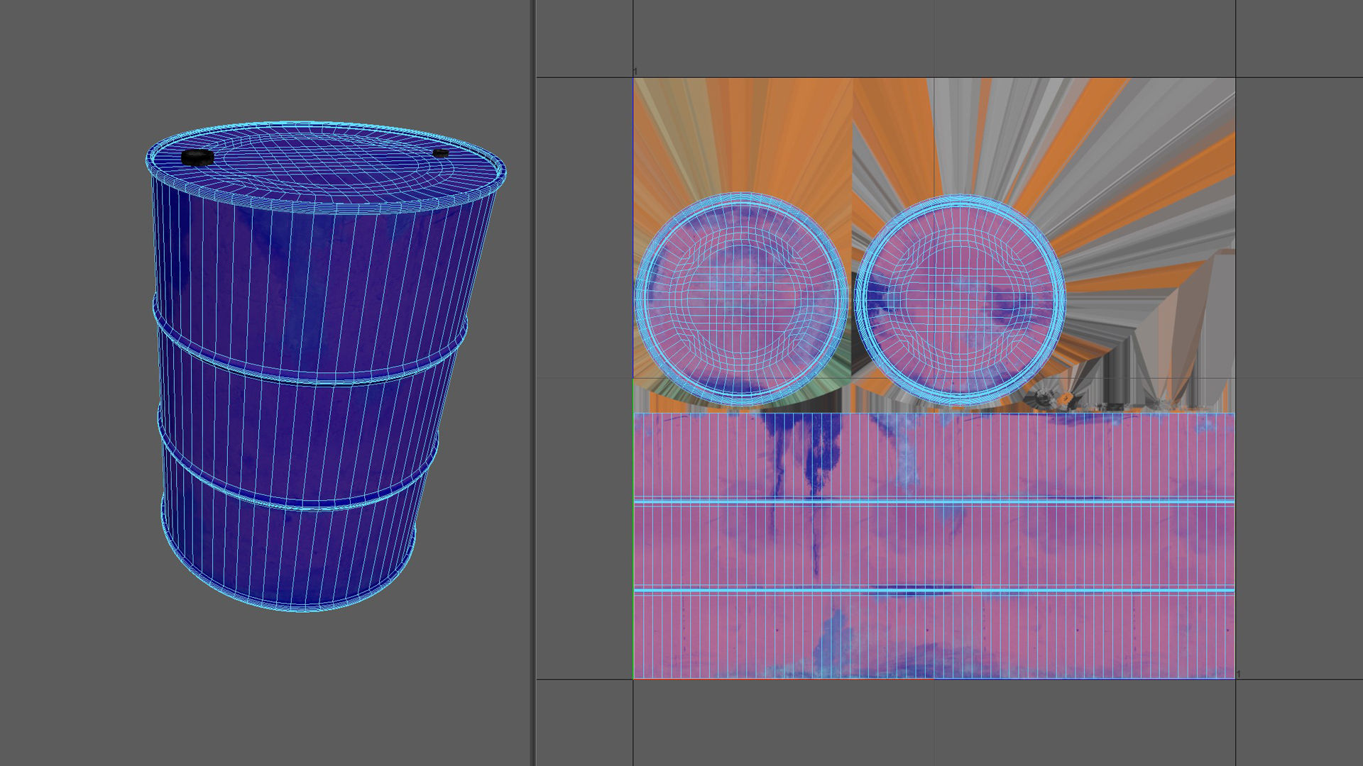 Rusty metal oil barrel 3D model_8