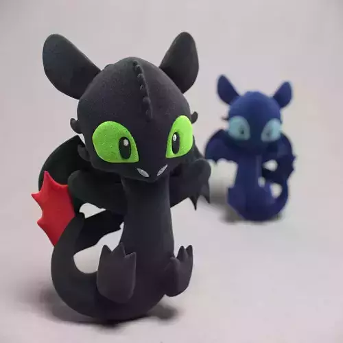 kids night fury toy 3D model