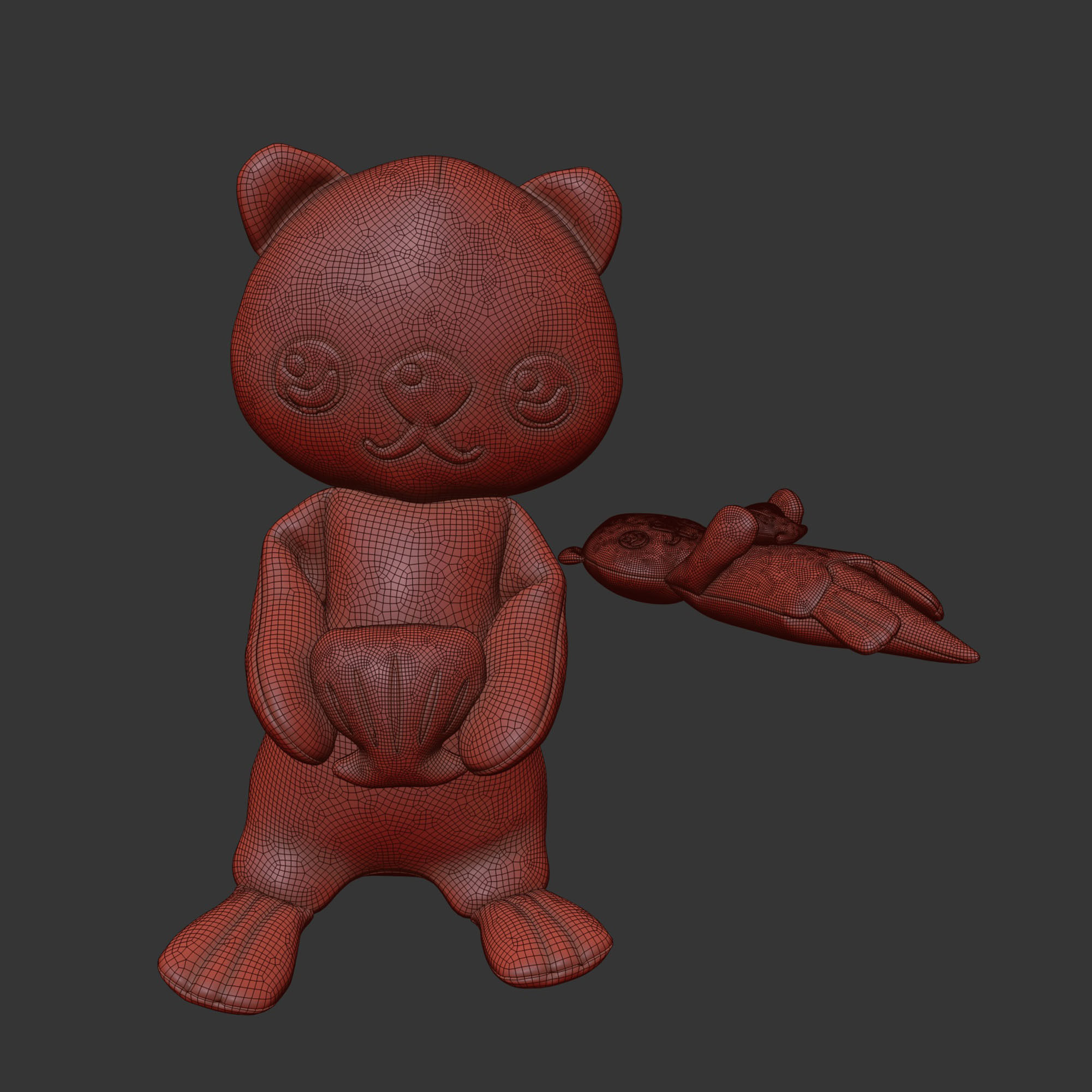 kids otter toy 3D model_1