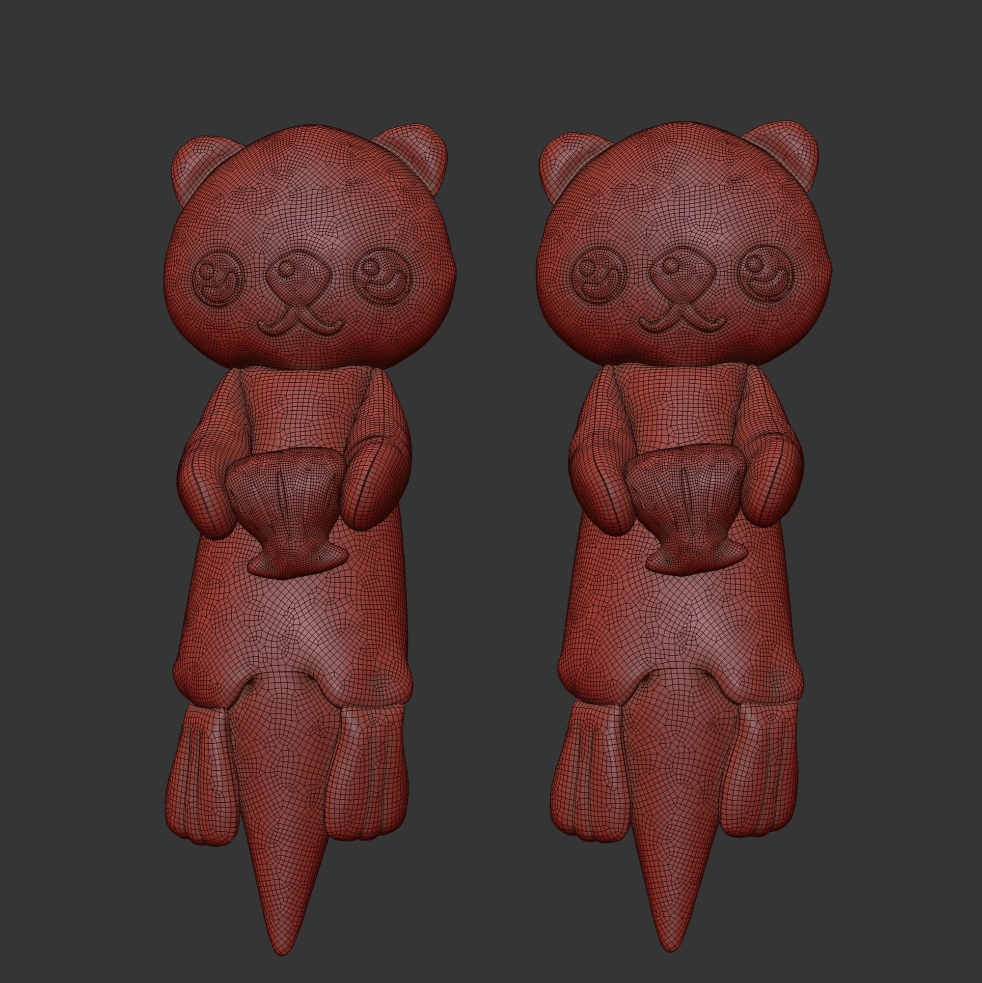 kids otter toy 3D model_5