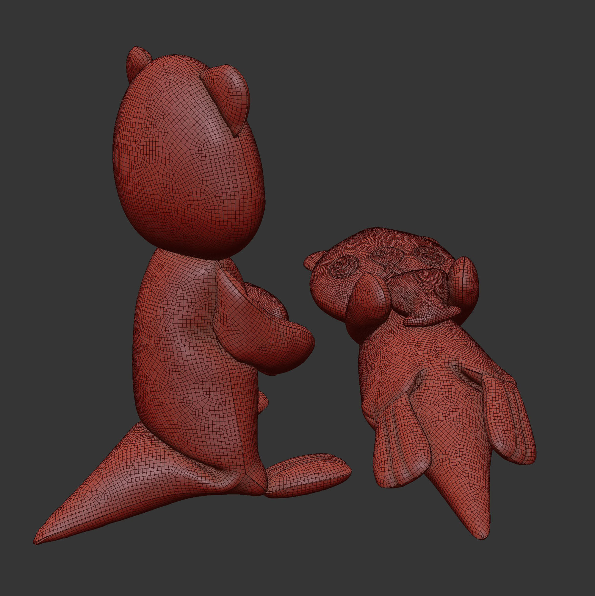 kids otter toy 3D model_9