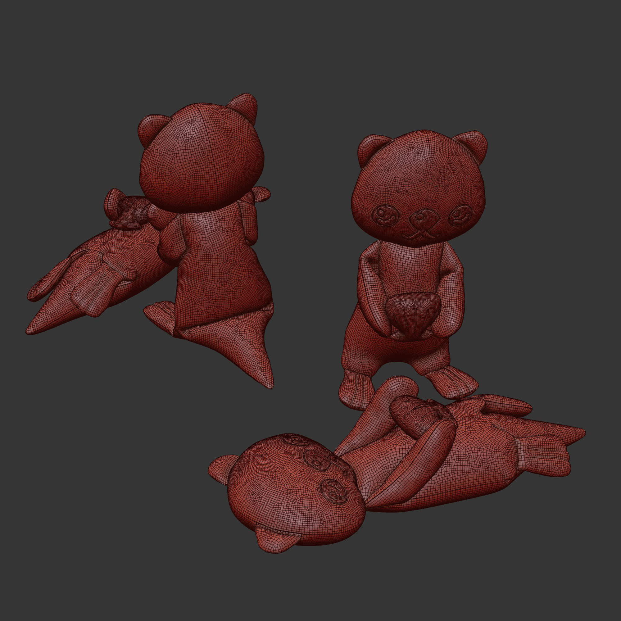 kids otter toy 3D model_7