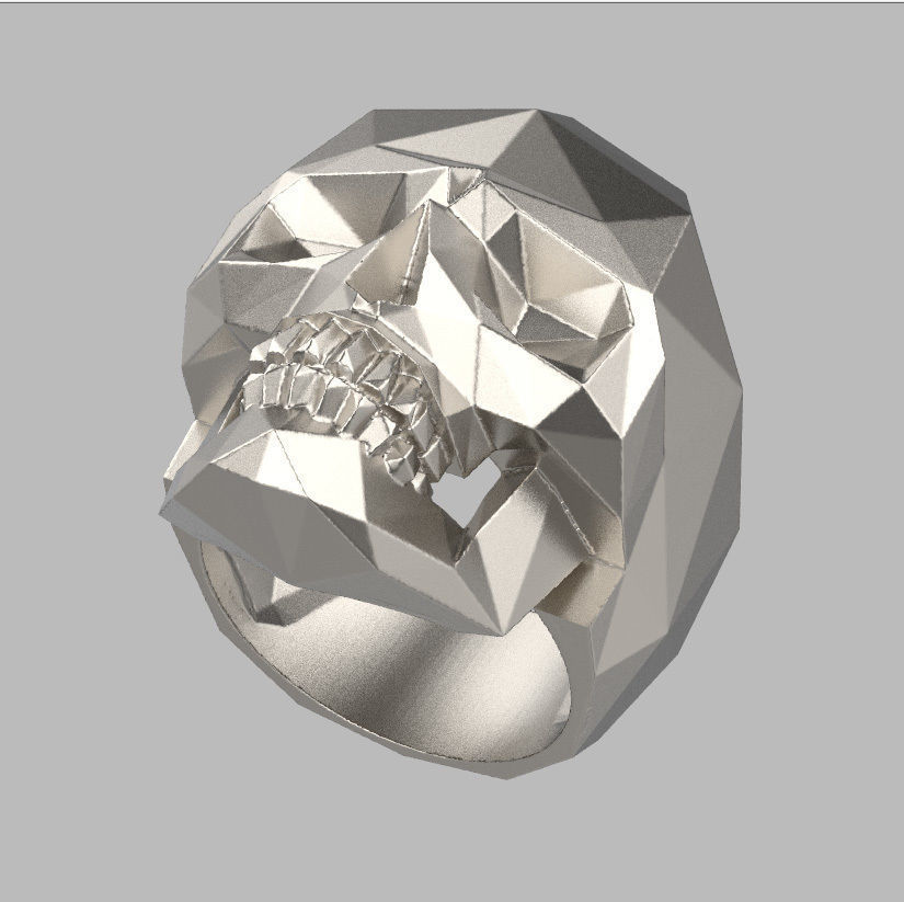 skull ring 3D print model_16